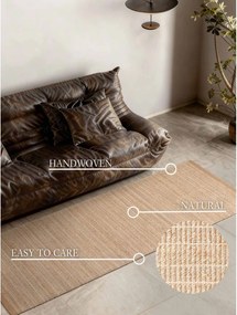 Natúr színű kétoldalas-kézi szövésű jutakeverék futószőnyeg 80x300 cm Birka – Villeroy&amp;Boch