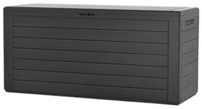 Prosperplast WOODEBOX tárolódoboz, 280l, 120x46x57cm, antracit