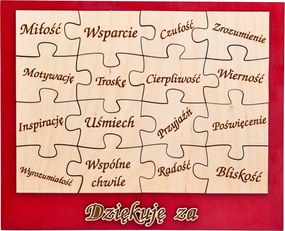 Valentin napi ajándék Fa keret személyre szabható neki puzzle