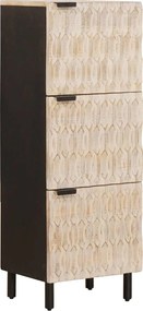 vidaXL Magasfiú Fehér mosott felület 40 x 33 x 110 cm Tömör Mangófát