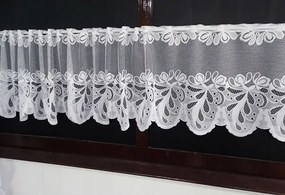 Mg Irigység Függöny jacquard fehér 1608 35cm 250x35cm kész M