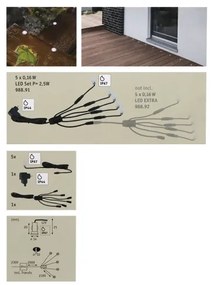 Paulmann 98891 - KÉSZLET 5X LED/0,16W IP67 Kültéri beépíthető lámpa MICRO 230V