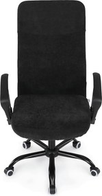 KA-W3109 fekete szövet irodai szék hinta mechanizmussal
