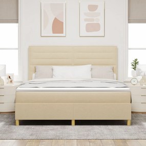 Boxspring Ágy Matraccal Krém Szuper Király Szövet