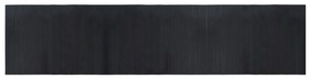 négyszögletű fekete bambusz szőnyeg 70 x 300 cm