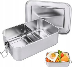 Ökológiai Uzsonnás doboz Dupla rozsdamentes acél csattal Biztonságos