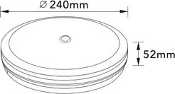 UNIVERSO Mennyezeti lámpa 29w 3940lm CCT.Kap IP65 fekete D235x45mm