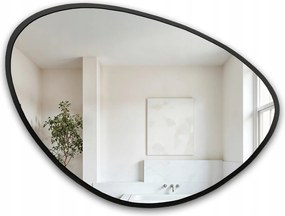Obszidián szabálytalan tükör fekete Mdf keretben 171x130 dekoratív