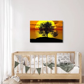 Egy fa sziluettjének képe (90x60 cm)