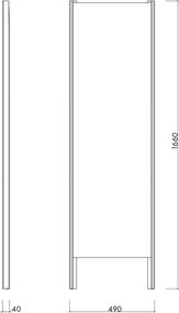 Álló tükör tömörfa kerettel 49x166 cm Lun – noo.ma