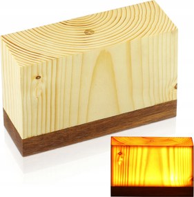 Fából Készült Asztali Éjjeli Lámpa Led Érintőképernyős Szabályozható Hangulat Usb