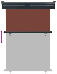 barna oldalsó terasznapellenző 125 x 250 cm