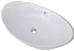 vidaXL Luxus Kerámia Mosdó Ovális Túlfolyó 59 x 38,5 cm
