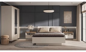 EYCO 1S éjjeliszekrény, kasmír/castello tölgy