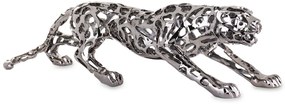 Figura Leopard Műanyag Ezüst 22x87x18cm