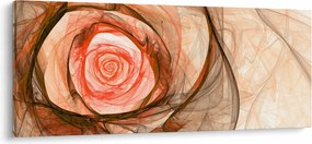 Kép - Absztrakt rózsaszín rózsaszín fehér háttérrel (120x50 cm)