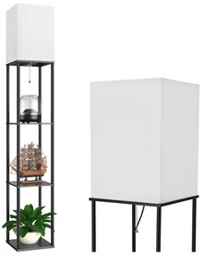 Állólámpa polcokkal, 1xE27/40W/230V, fekete/fehér