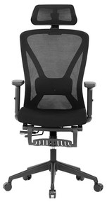 Fekete Hálós Irodai Szék, Szinkron Mechanikával. KA-S257 BK