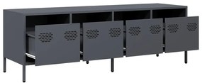 antracit hidegen hengerelt acél TV-szekrény 135x39x43,5 cm