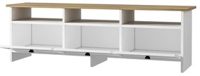TV asztal/szekrény Ottawa (fehér + zafír tölgy). 1088863