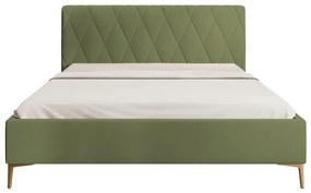 Franciaágy 160 cm Tikka 160  (oliva + arany). 1099424