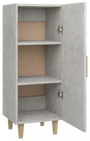 betonszürke szerelt fa tálalószekrény 34,5 x 34 x 90 cm