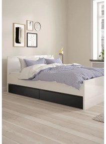 Fekete ágy alatti fiók szett 2 db-os 90x190-140x190 cm Naia – Tvilum