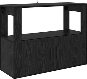vidaXL Széf Musta tammi 80 x 30 x 60 cm Faanyag
