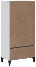 VIKEN fehér szerelt fa könyvszekrény 60 x 35 x 123 cm