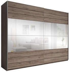 Gardróbszekrény Austin J103Sötét san remo tölgy, 210x270x61cm, Szekrényajtók: Tolóajtók