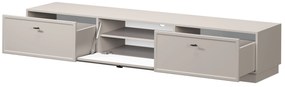 Lorini TV-szekrény 200 cm fiókokkal - kasmír / fekete T-bar fogantyúk