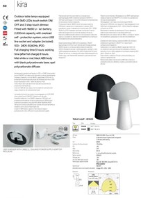 Redo 90439 - KIRA érintésérzékelős, fényerőszabályozható LED-lámpa LED/4,7W/230V 2200 mAh fekete