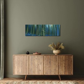 Kép - Kék erdő (órával) (90x30 cm)