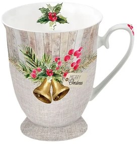 Karácsonyi porcelán bögre Christmas Bells 250 ml
