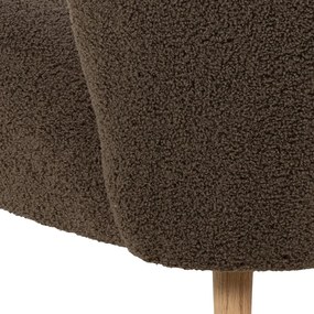 Barna buklé fotel Elmont – Actona