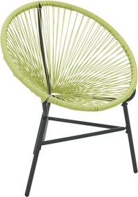 vidaXL zöld polyrattan kerti Acapulco szék