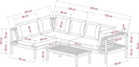 Avenberg ALTORA Kerti ülőgarnitúra akácfából