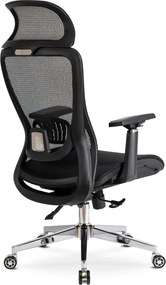 Forgószék ergonomikus kialakítással, fekete színben. LITOS