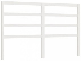 fehér tömör fenyőfa ágyfejtámla 126 x 4 x 100 cm