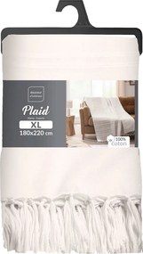 Krémszínű pamut ágytakaró 180x220 cm Lilia – douceur d'intérieur