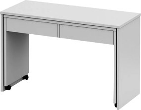 Nyitható PC asztal fiókokkal, fehér, VERSAL NEW