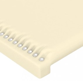 krémszínű műbőr LED-es fejtámla 103 x 16 x 78/88 cm