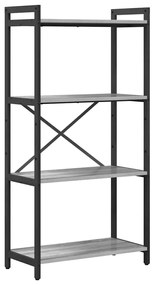 Könyvszekrény Szürke sonoma 60 x 30 x 118 cm Faanyag