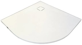 Cagliari White 80x80x2,6 cm íves, SMC zuhanytálca szifonnal