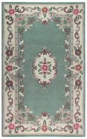 Aubusson zöld gyapjú szőnyeg, 120 x 180 cm - Flair Rugs
