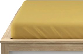 Jersey sárga lepedő BASIC 90x200 cm