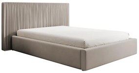 Franciaágy 180 cm Thala 180 (ágyráccsal) (tárolóhellyel) (bézs szürke + fekete). 1099724