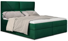 Franciaágy Boxspring 165 cm Alyce (zöld) (matracokkal). 1027451