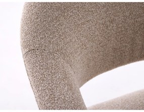 Bézs tölgyfa karfás étkezőfotel szett 2 db-os Elk – Unique Furniture
