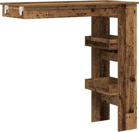 vidaXL fali bárasztal Régi fa 102x45x103,5 cm Gépi fa